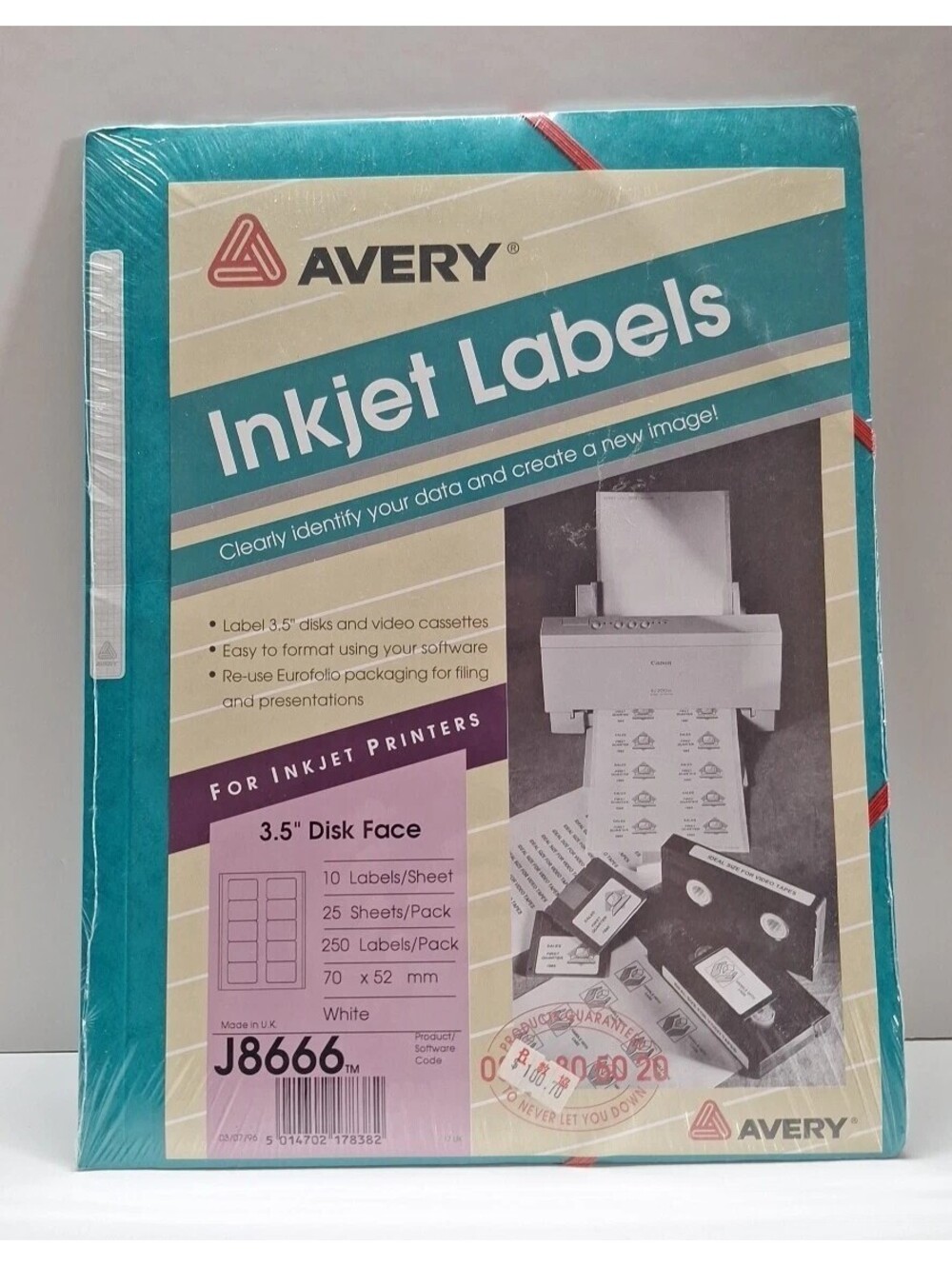 1996 Avery Inkjet Lables J8666